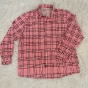 Source Unknown Pink Plaid Button-Down Shirt